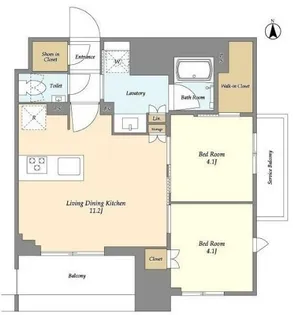 ドゥーエ府中Ⅰ【304号室】の間取り