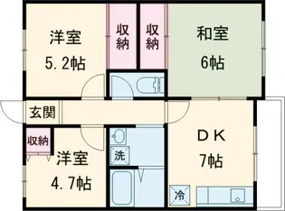 エリームD棟【201号室】の間取り