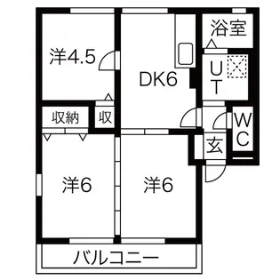 レトア・シャトーA【1階】の間取り