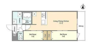 アルファコート梅島【2階】の間取り