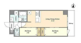 アルファコート梅島【2階】の間取り