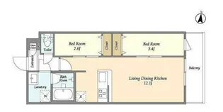 アルファコート梅島【4階】の間取り