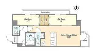 アルファコート梅島【4階】の間取り