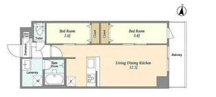 アルファコート梅島【5階】の間取り