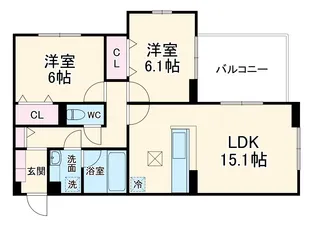 フェリーチェ【103号室】の間取り