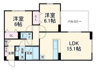 フェリーチェ【203号室】の間取り