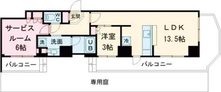 クレストコート旗の台【1階】の間取り