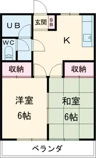萩本コーポB【2階】の間取り
