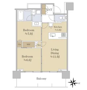 シティタワー所沢クラッシィ【10階】の間取り