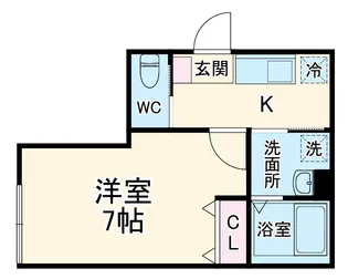ベイルーム藤沢花の木【1階】の間取り