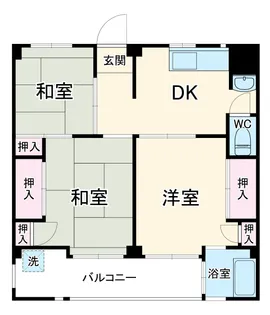 ビレッジハウス愛生6号棟【4階】の間取り