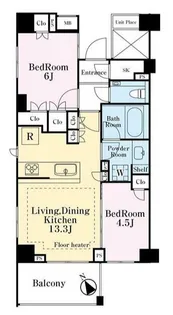 ウェリス四ツ谷【1階】の間取り