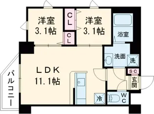 アルファコート青井【2階】の間取り