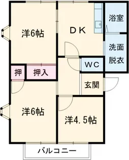 フレグランスあきやまB【2階】の間取り