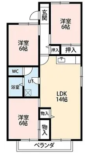 セジュール桂【A102号室】の間取り