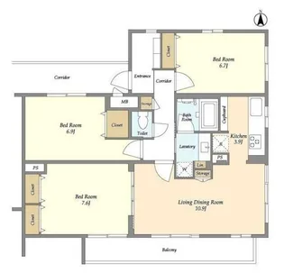 RESTA目黒【4階】の間取り