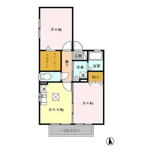 エイト メダリア【1階】の間取り