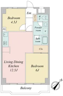 入間市駅前第二ビル【703号室】の間取り