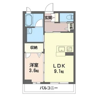 グランディールⅣ【102号室】の間取り