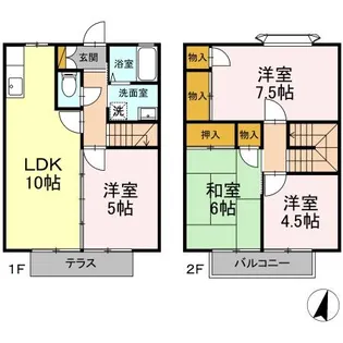 エルパラシオB【105号室】の間取り
