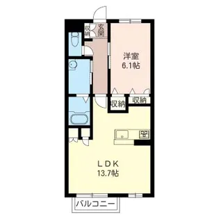 クレスト城【1階】の間取り