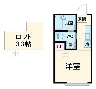 ヒルスミキ上倉田【2階】の間取り