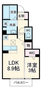 フェリーチェ A【102号室】の間取り
