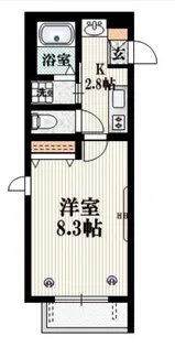 jardin de la colina【101号室】の間取り