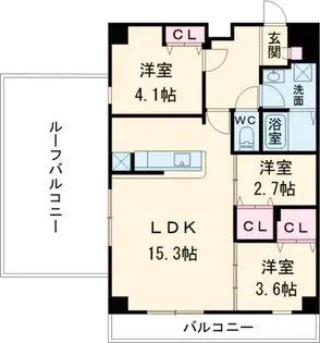 アルファコート葛西【4階】の間取り