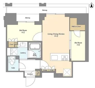 ドゥーエ府中Ⅰ【11階】の間取り