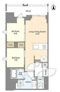 ドゥーエ府中Ⅰ【14階】の間取り