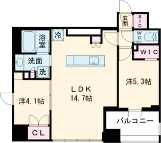 ドゥーエ府中Ⅰ【14階】の間取り