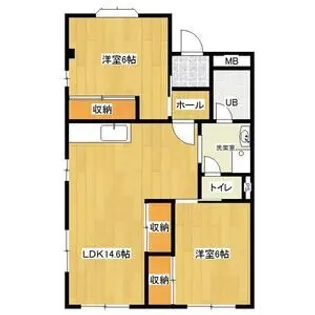 ランブルTANAKA【203号室】の間取り