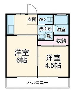 荻野ハイツ【1階】の間取り