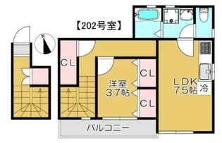 仮)ISLE NAKANOBU【2階】の間取り