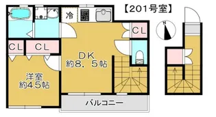 仮)ISLE NAKANOBU【2階】の間取り