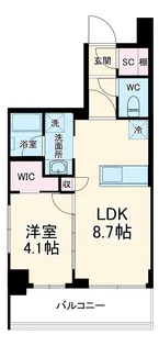 デュオステージ浦和岸町【408号室】の間取り