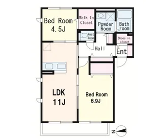 ジュールエスト航空公園【3階】の間取り