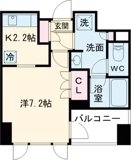 びゅうリエットグラン新宿戸山【8階】の間取り