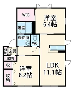 グローリー鵠沼【1階】の間取り