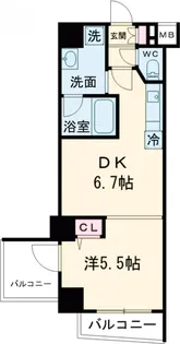 メインステージ板橋WEST【1階】の間取り