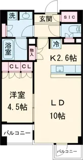 びゅうリエットグラン新宿戸山【6階】の間取り