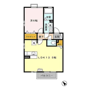 天王ガーデンⅡ A【A201号室】の間取り