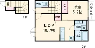 オルキデ蘆花公園参番館【202号室】の間取り