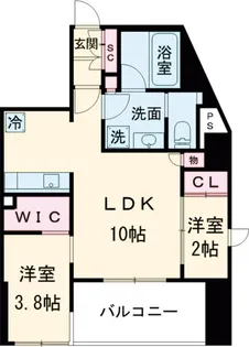 デュオフラッツ池尻大橋ノリス【5階】の間取り