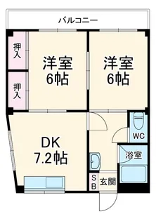 VINTAGE COURT【201号室】の間取り