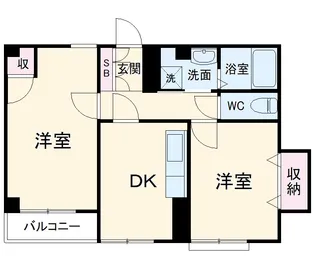 カープ松風台【3階】の間取り