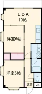 オーキッドハウス【201号室】の間取り