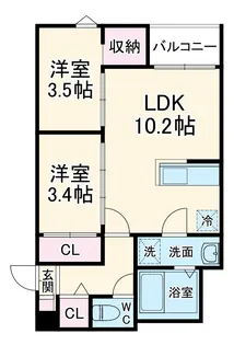 REGALESTルミナス黄金【3階】の間取り