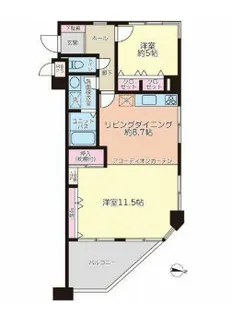ハイメゾン橋本Ⅱ【1階】の間取り